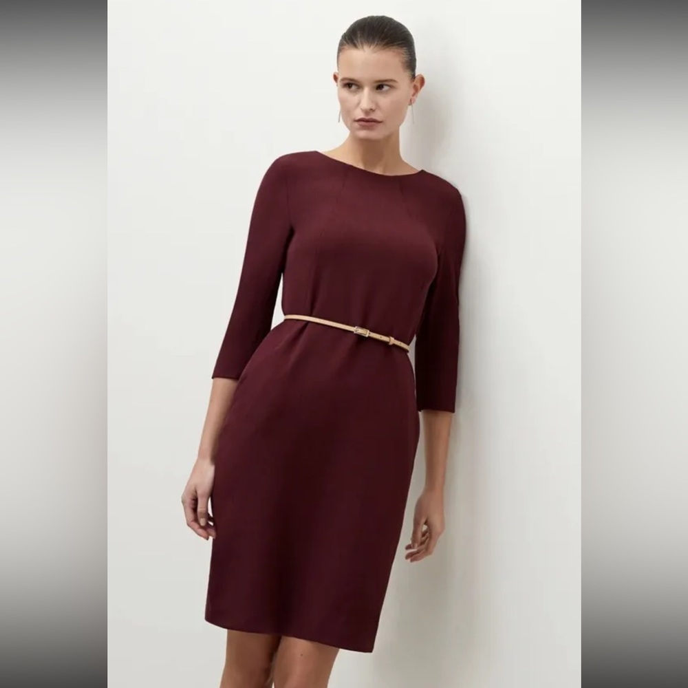 M.M. Lafleur Dress Women's +1 (1X) Etsuko Claret Red Burgundy